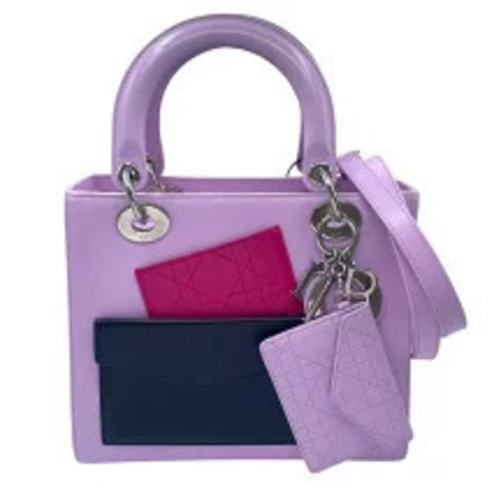 Christian Dior Lady Pink Leather Shoulder Bag